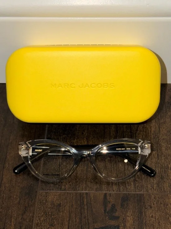 Marc Jacobs MARC 651 R6S Prescription Cat Eye Glasses - Clear Grey & Black - Picture 2 of 7